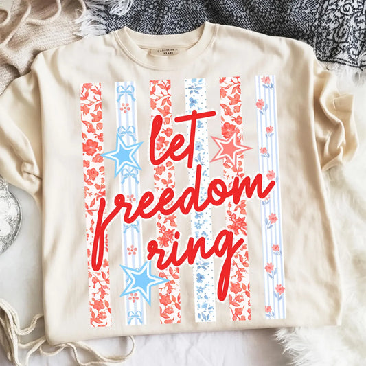 Let Freedom Ring July 4th DTF Transfer