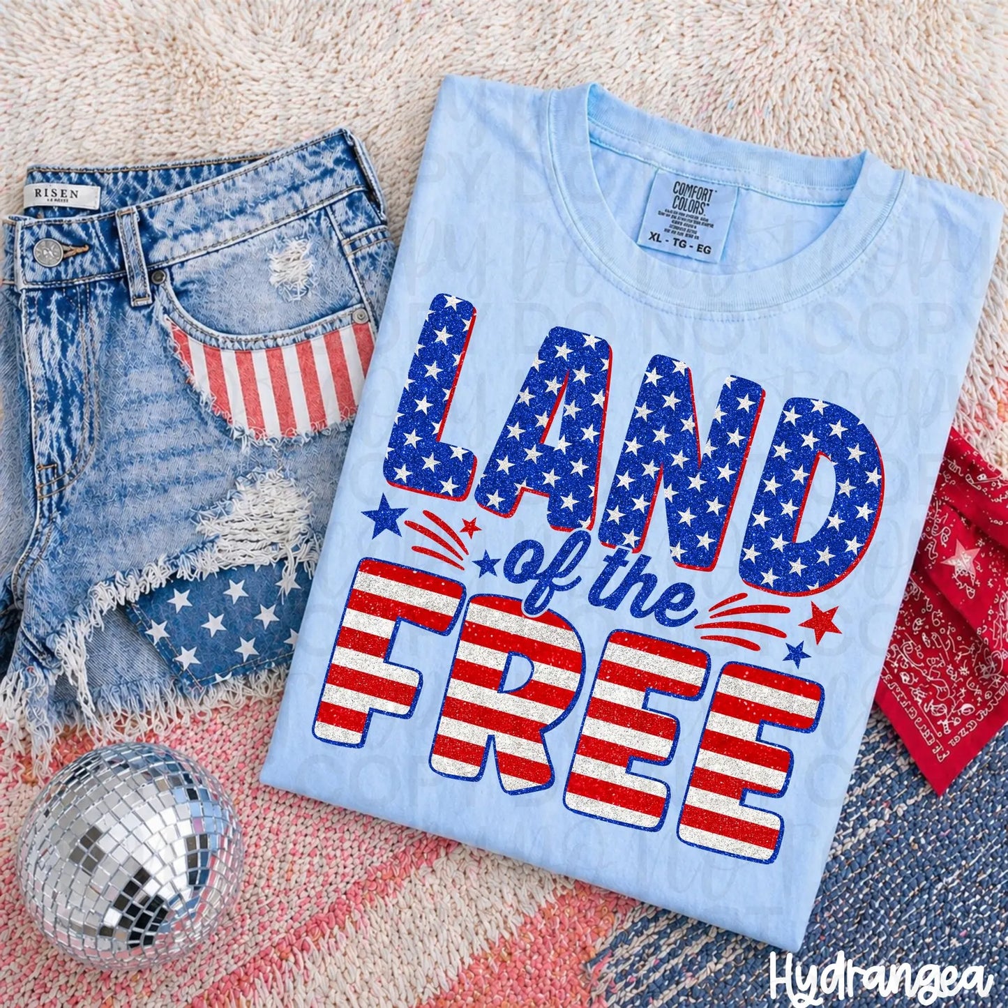 Land of the Free July 4th DTF Transfer