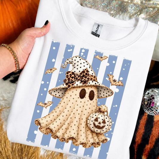 Leopard Polka Dot Ghost Halloween DTF Print