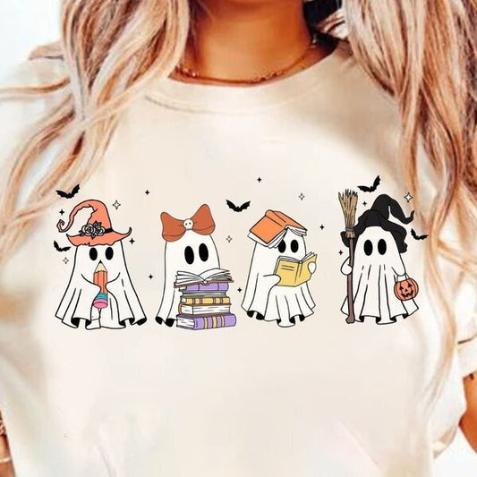 Book Ghosts Halloween DTF Print