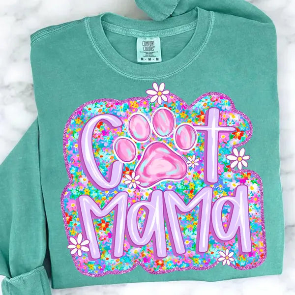 Cat Mama Title DTF Print