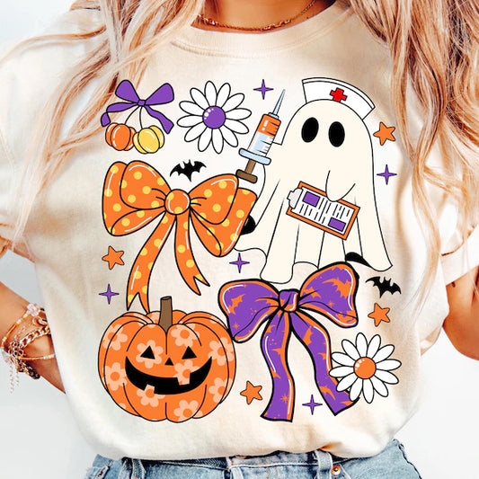 Nurse Ghost Coquette Halloween DTF Print