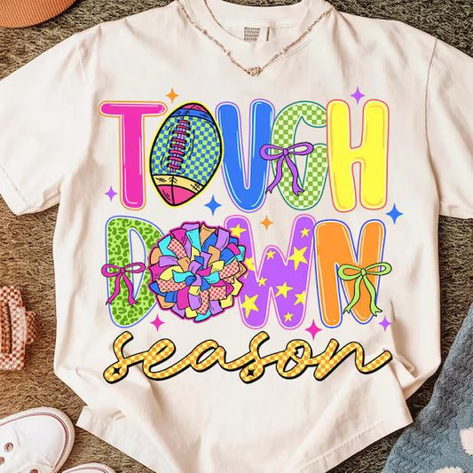 Touchdown Season Bright Sports DTF Print