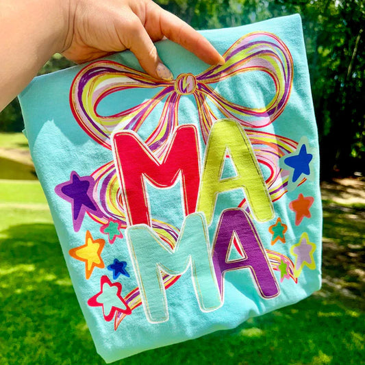 Bright Bow Mama DTF Transfer