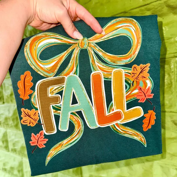 Fall Watercolor Bow DTF Transfer