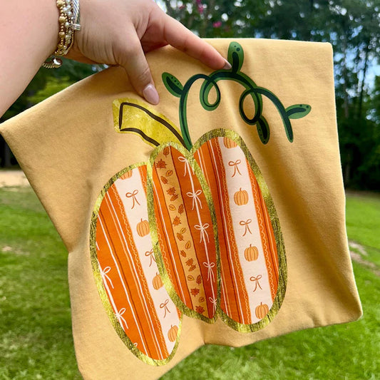 Patterned Pumpkin Fall DTF Transfer