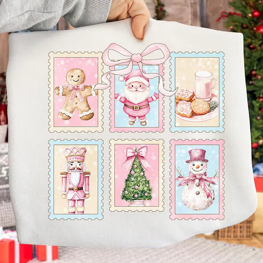 Coquette Stamp Christmas DTF Print