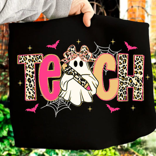 Teach Ghost Halloween School DTF Print