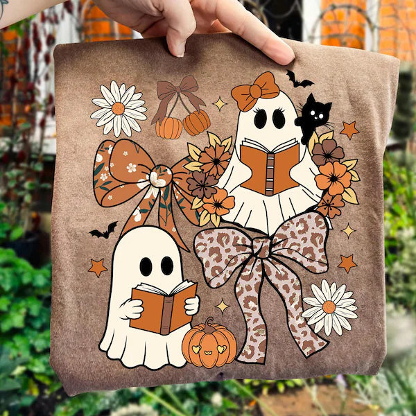 Book Ghost Halloween DTF Print