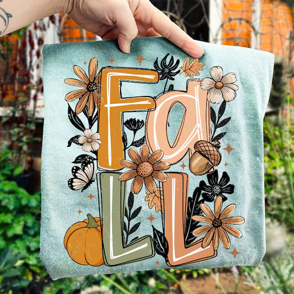 Floral Fall DTF Print
