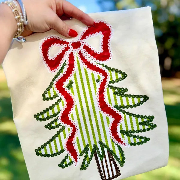 Striped Tree Christmas DTF Transfer