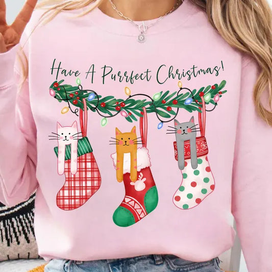 Have a PURRfect Christmas Cats Christmas DTF Print