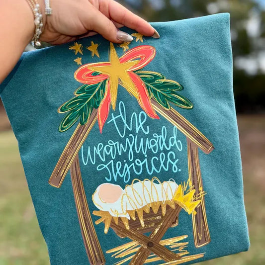 Weary World Rejoices Christmas DTF Transfer