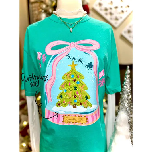 Customized Snowglobe Christmas DTF Transfer
