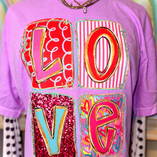 Love Colorblock Valentine's DTF Transfer
