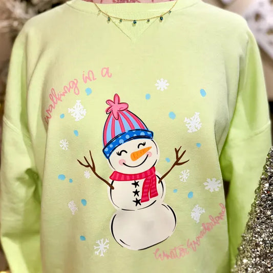 Winter Wonderland Snowman Winter DTF Transfer