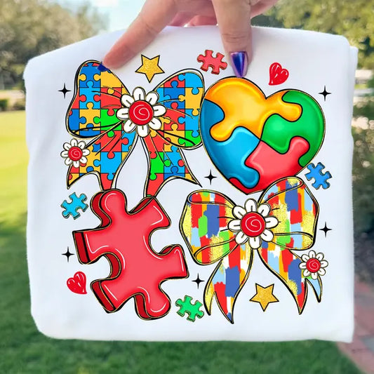 Autism Coquette Awareness DTF Transfer