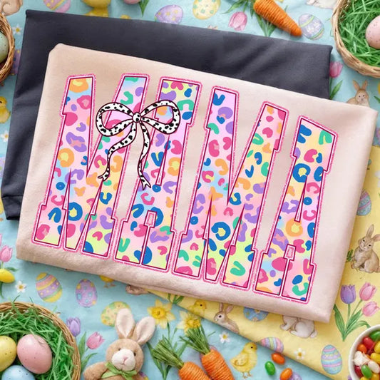 Mama Colorful Leopard Mama DTF Print