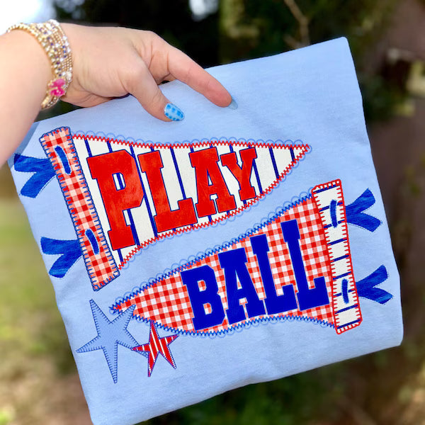 Play Ball Pennants Baseball DTF Transfer