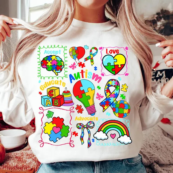 Autism Awareness Coquette DTF Transfer