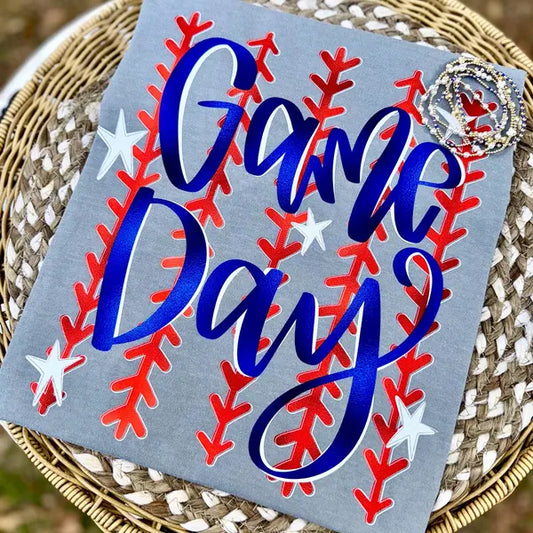 Game Day Stitches Baseball DTF Transfer