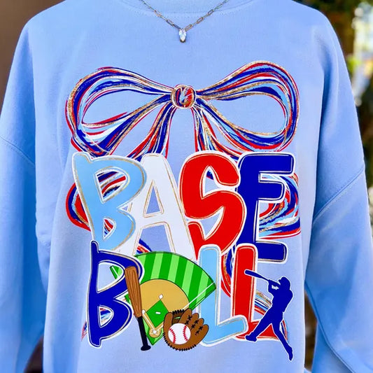 Bow & Baseball DTF Transfer