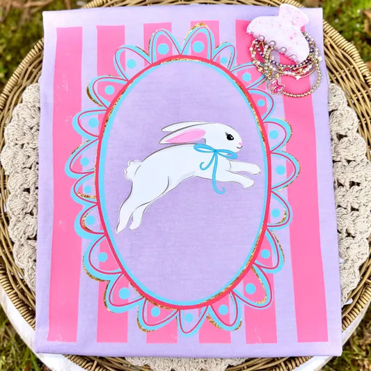 Striped Rabbit Easter DTF Transfer