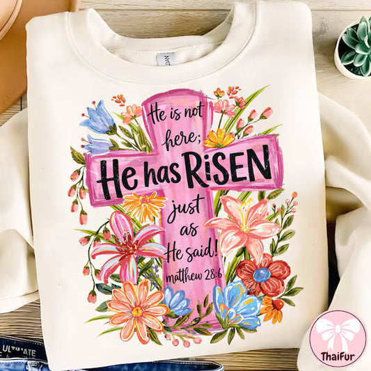 He is Risen Easter Faith DTF Transfer