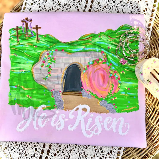 He Is Risen Easter DTF Transfer
