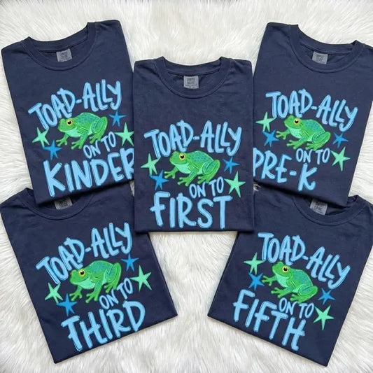 Toad-ally On to Boy Grade Level School DTF Transfer