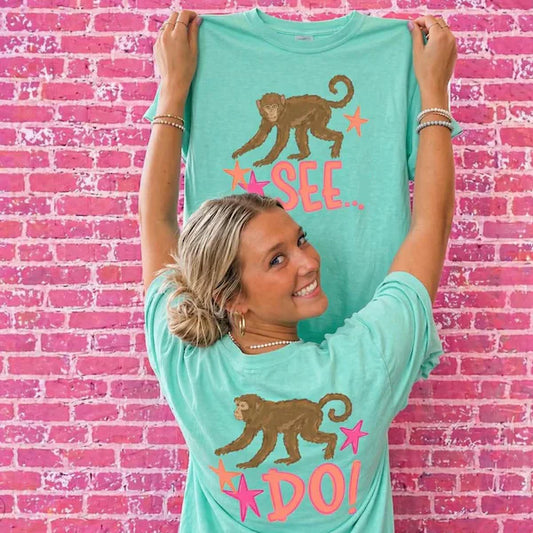 Monkey See Monkey Do Front and Back Everyday DTF Transfer
