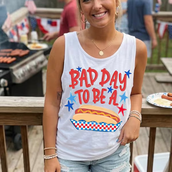 Bad Day to be a Hot Dog July 4th DTF Transfer