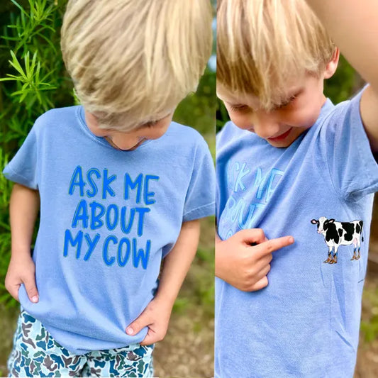 Ask Me About My Cow Everyday DTF Transfer