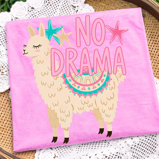 No Drama Llama Everyday DTF Transfer