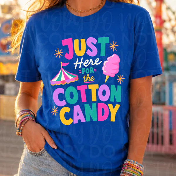 Just Here for the Cotton Candy Summer DTF Print