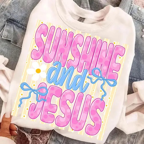 Sunshine and Jesus Faith DTF Transfer