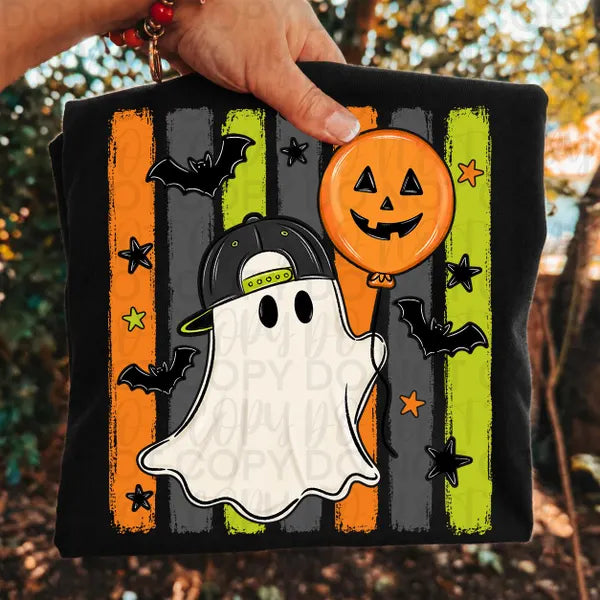 Ghost and Balloon Halloween DTF Print