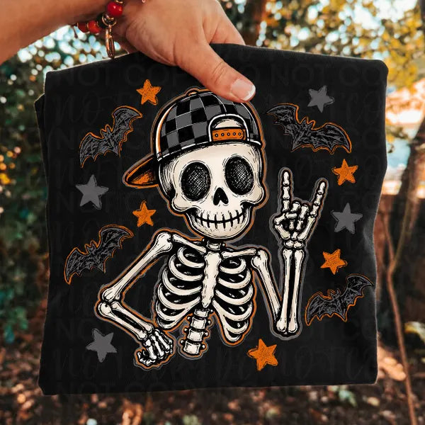 Skeleton Boy Halloween DTF Print