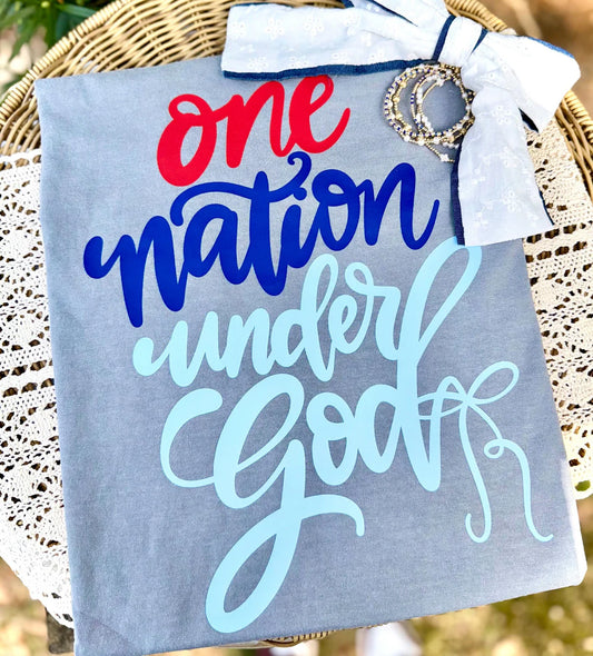 One Nation Under God July 4th Faith DTF Transfer