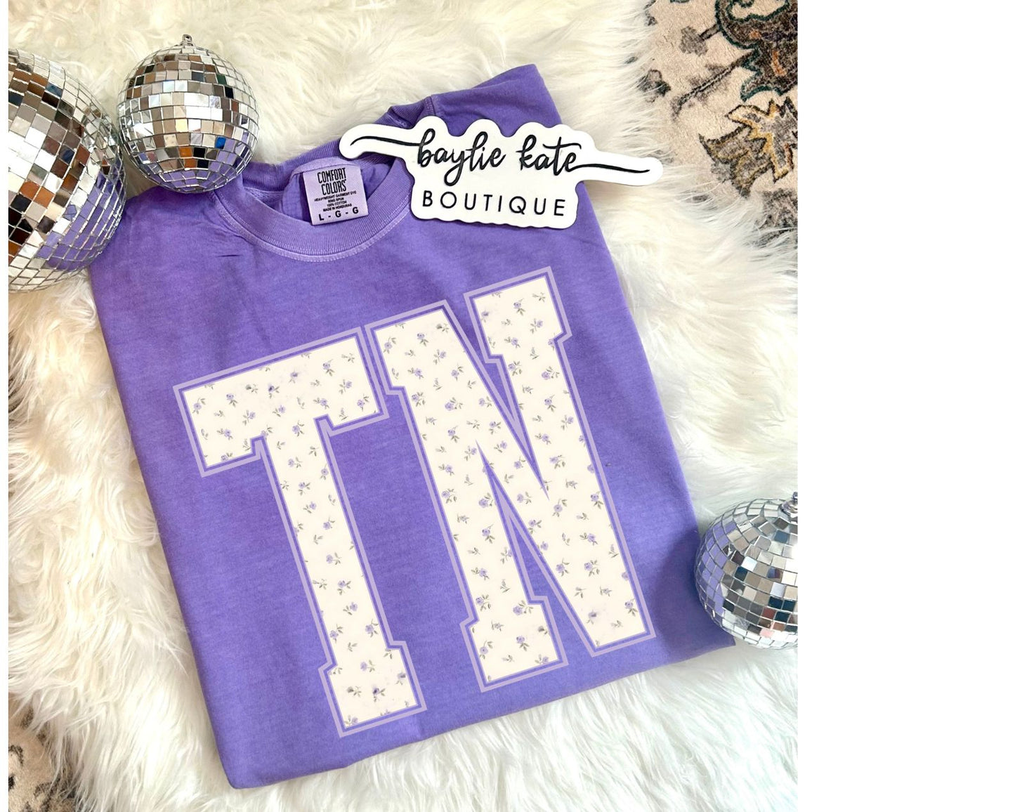 Purple Floral TN tee